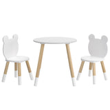 3 Piece Kids Table and Chairs Set Activity Playing Study Children Desk