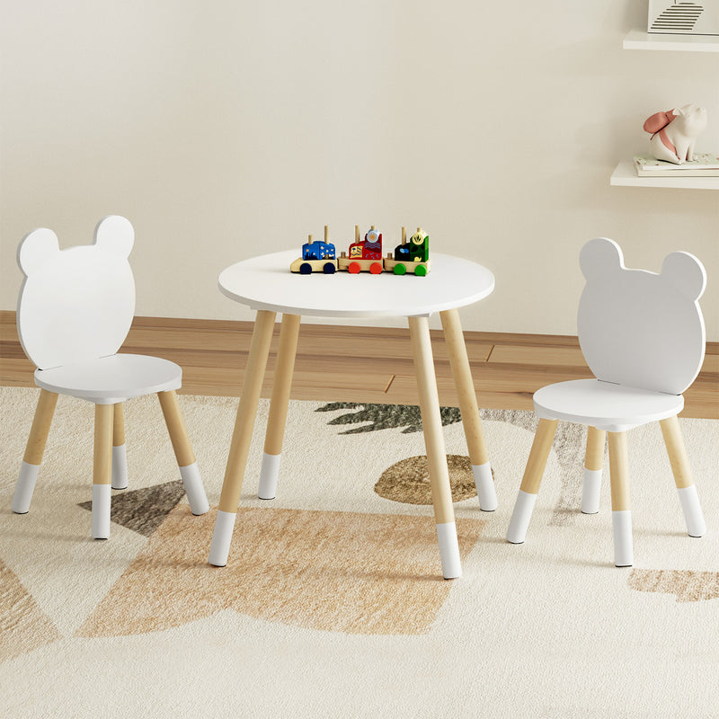 3 Piece Kids Table and Chairs Set Activity Playing Study Children Desk