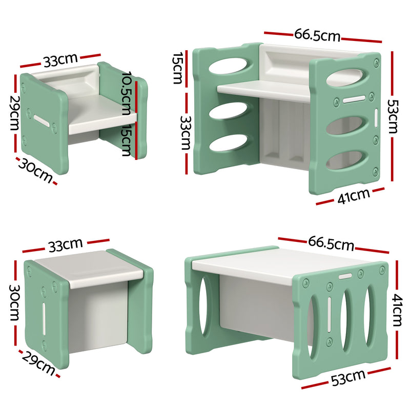 3PCS Kids Table and Chairs Set HDPE