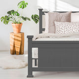 KINGSTON SLUMBER King Single Wooden Timber Bed Frame, Grey