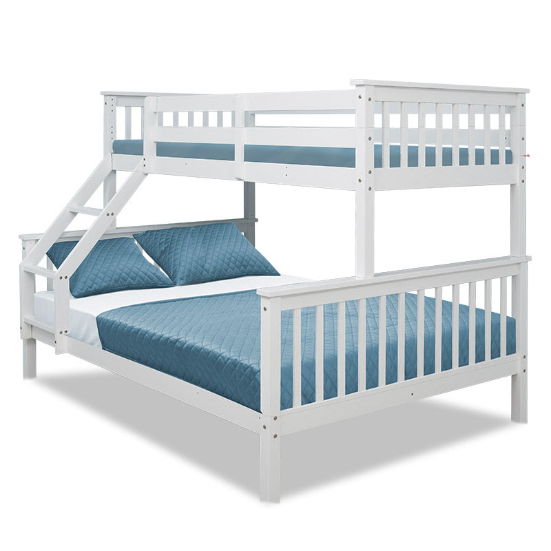 Kingston Slumber 2in1 Double Single Bunk Bed Kids Solid Timber Pine Beds Children Bedroom Furniture