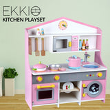 EKKIO Wooden Kitchen Playset for Kids (Japanese Style Kitchen Set, Violet)