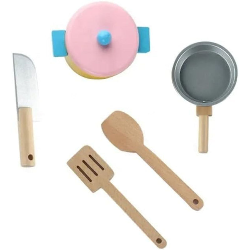 EKKIO Wooden Kitchen Playset for Kids (Puppy Shape Kitchen Set) EK-KP-108-MS