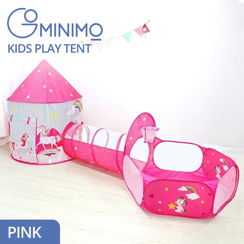 GOMINIMO 3 in 1 Unicorn Style Kids Play Tent (Pink) GO-KT-112-LK