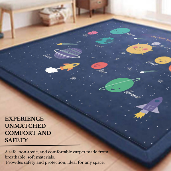 Soft Touch Ultra Plush Memory Foam Kids Star Galaxy Mat - 200 X 400 CM