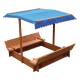 Kids Wooden Toy Sandpit with Canopy